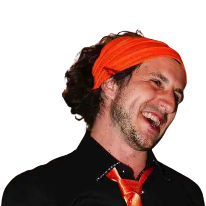 An image of Jonathan Aufray smiling, on a transparent background