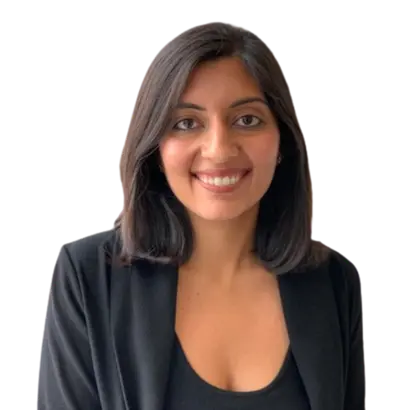 An image of Sabena Gupta smiling, on a transparent background
