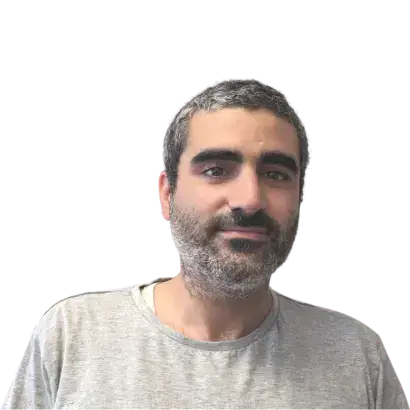 An profile image of Aviran Zazon looking, on a transparent background